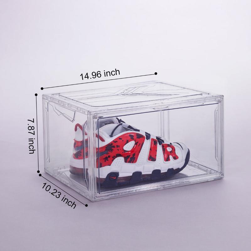 12 Packs Drop Front Shoe Storage Boxes Container -2