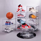 12 Packs Drop Side Acrylic Stackable Shoe Organizer -1