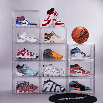 12 Packs Drop Side Acrylic Stackable Shoe Organizer -2