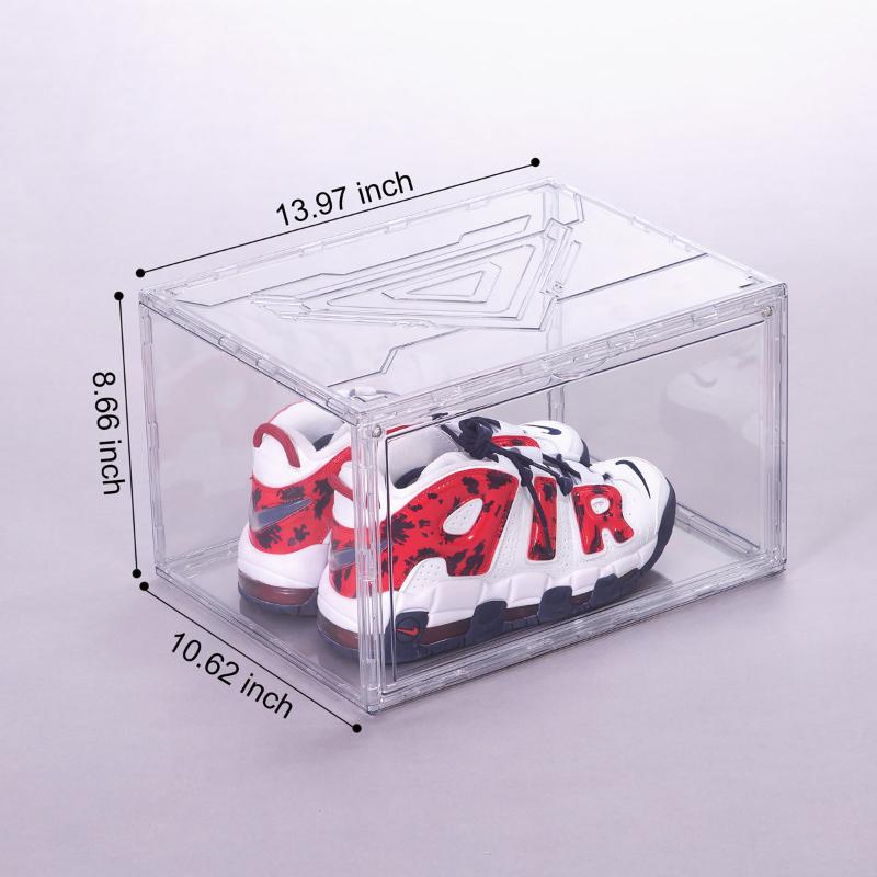 12 Packs Drop Side Acrylic Stackable Shoe Organizer -8