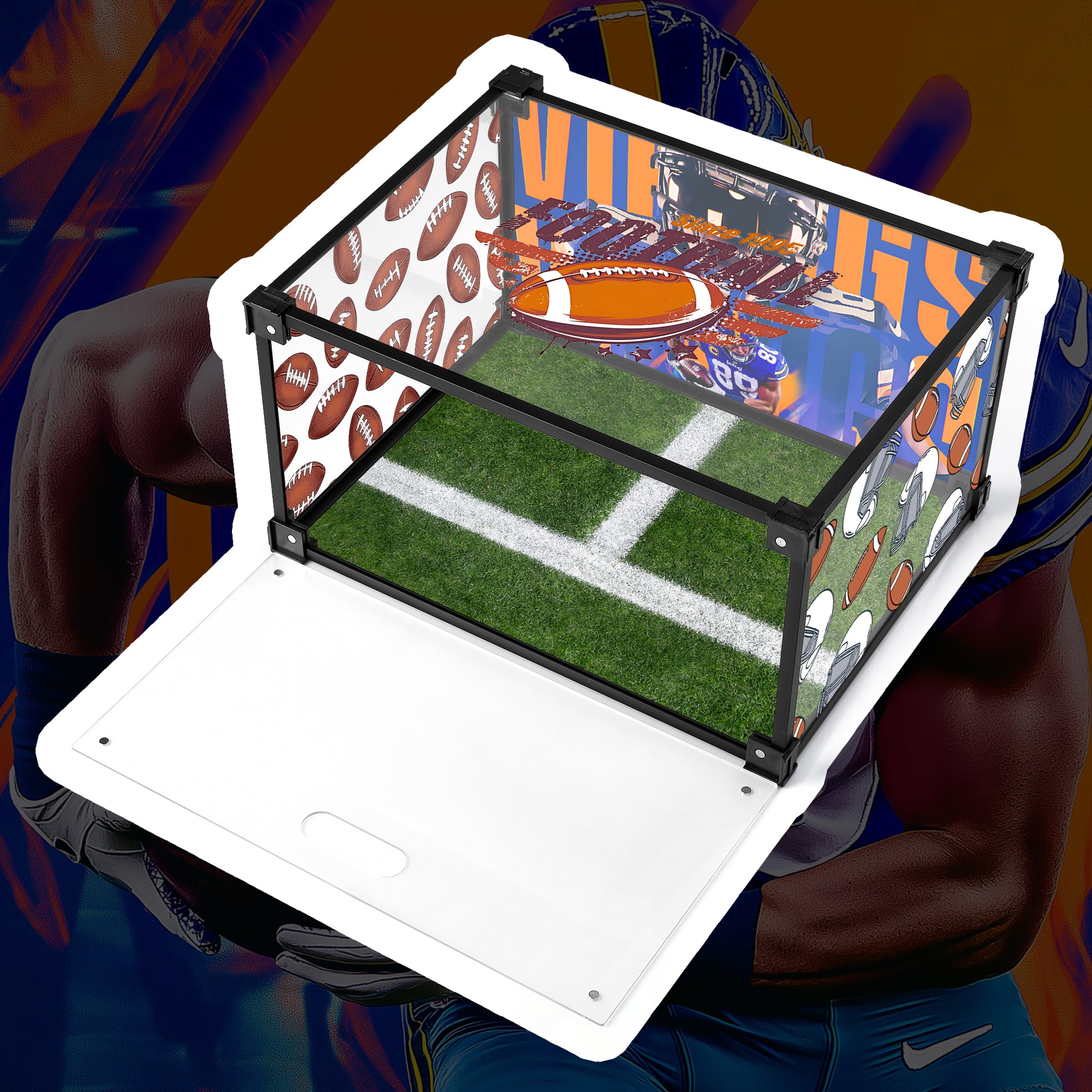 Quarterback's Corner Custom Acrylic Shoe Display Box