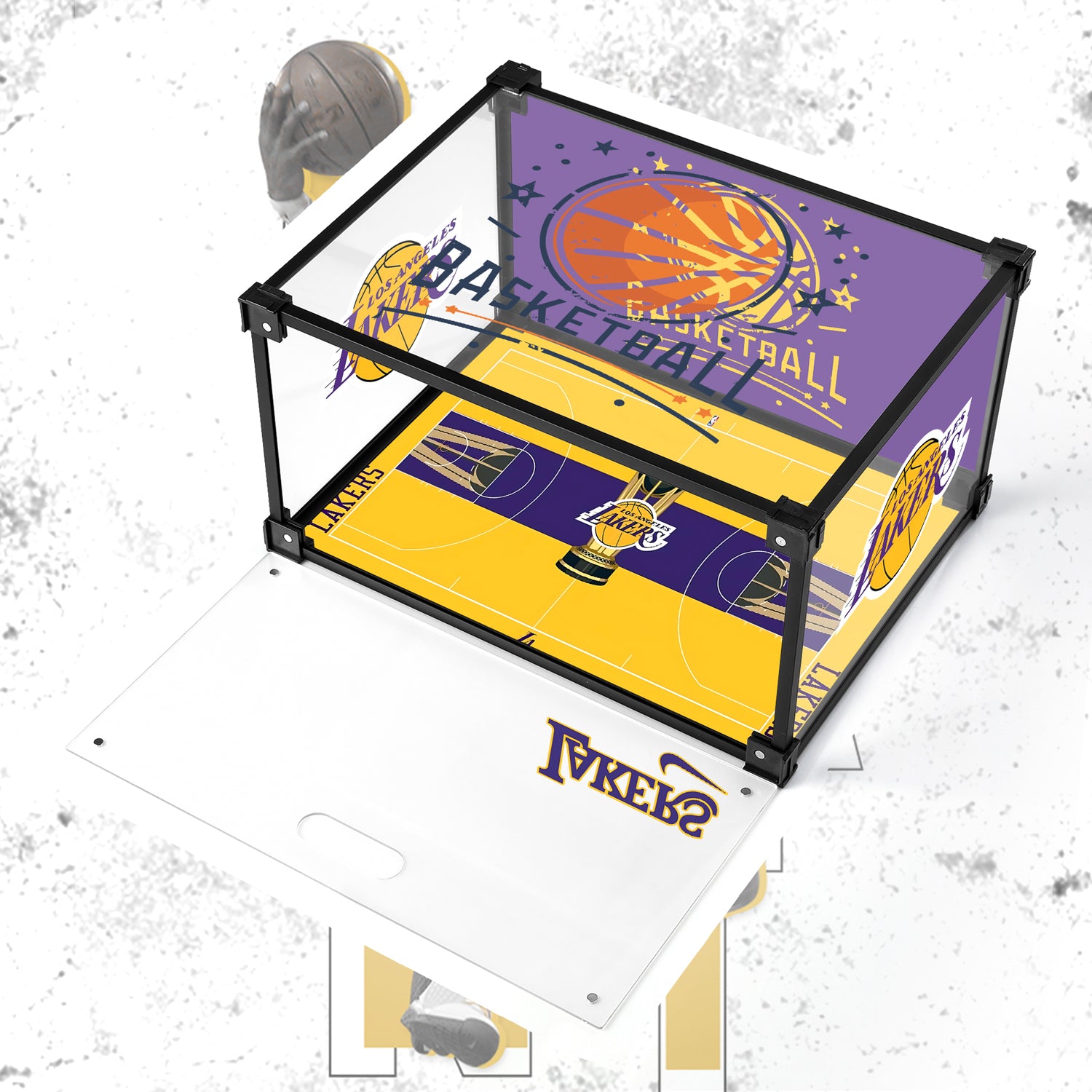 Los Angeles Lakers Custom Acrylic Shoe Display Box