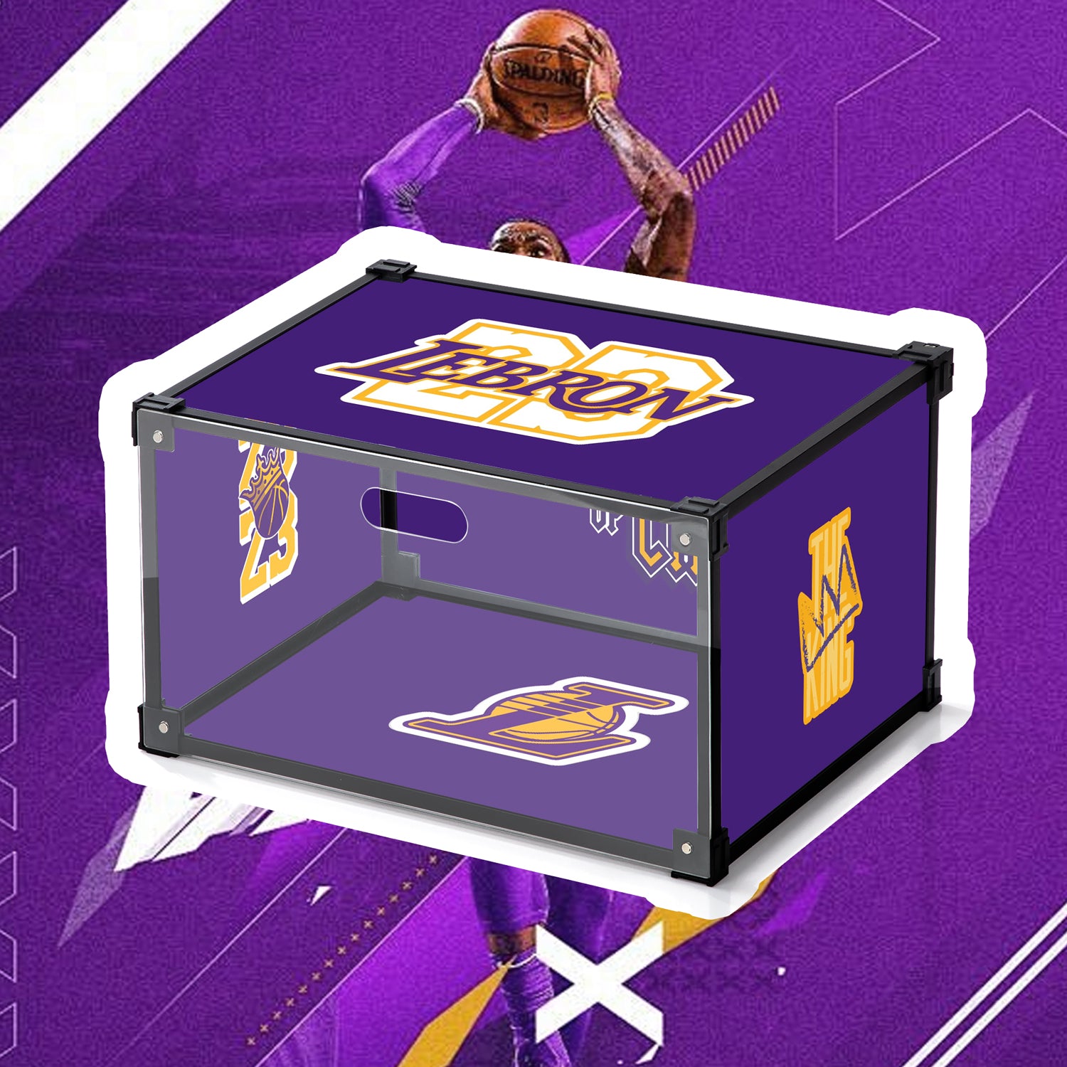 NBA UV Print Custom Acrylic Shoe Display Box