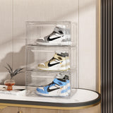 12 Packs Acrylic Clear Drop Front Shoe Boxes -3