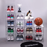 12 Packs Acrylic Clear Drop Front Shoe Boxes -1