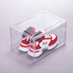 Magnetic Side Open Acrylic Shoe Organizer Case -1